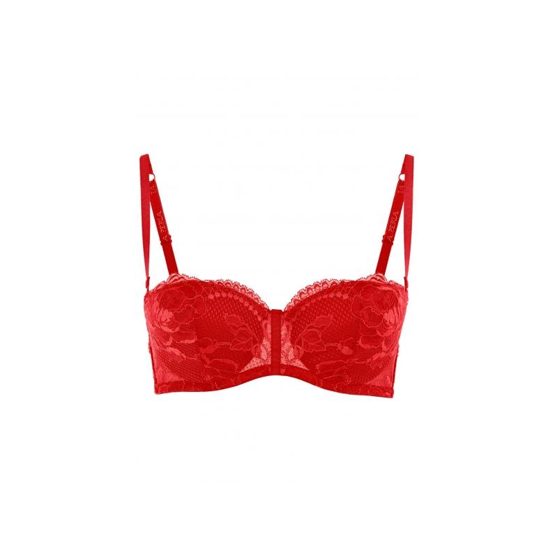 Make our most sparkling red satin balconette bra best buddy that promises  to add some glam to your weekends. Shop yours now! #bra #redbra…