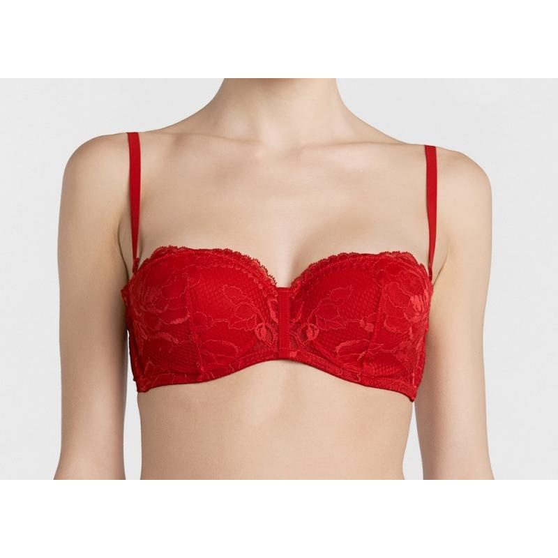 Brigitta La Perla balconette bra red @