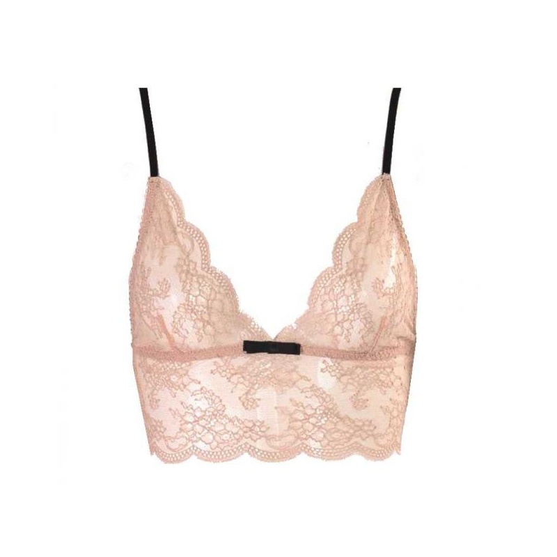 Antique Allure bralette bra Café au lait beige @ www