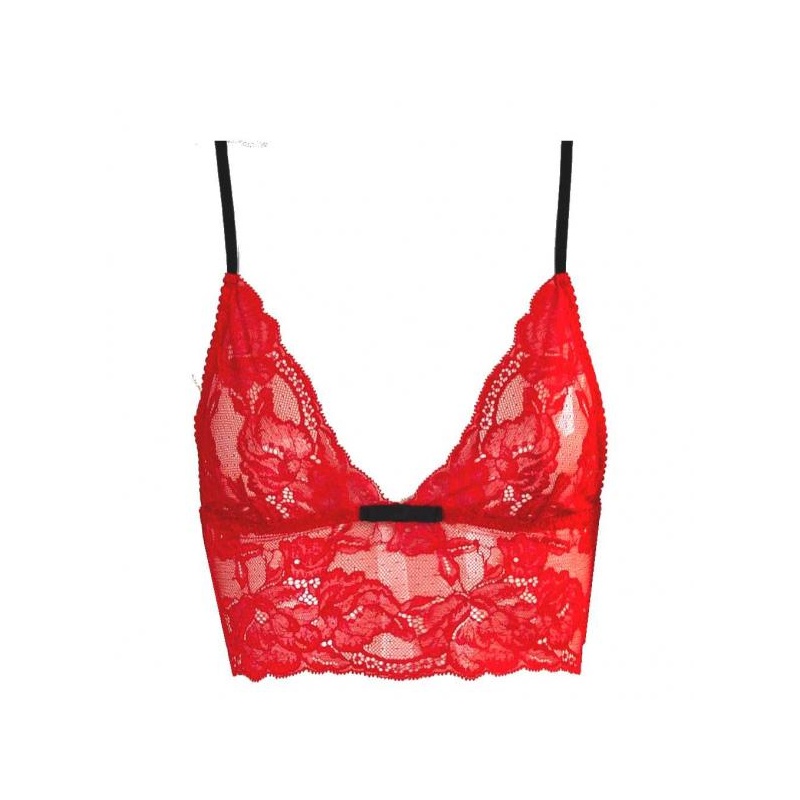 Antique Allure bralette bra red @