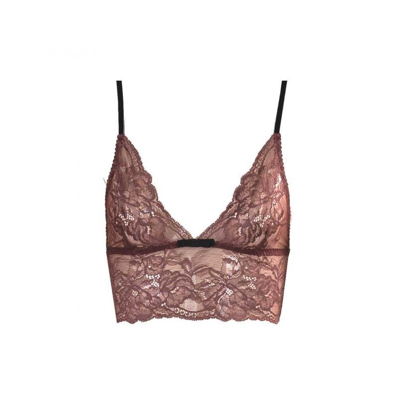 Antique Allure bralette bra brown @