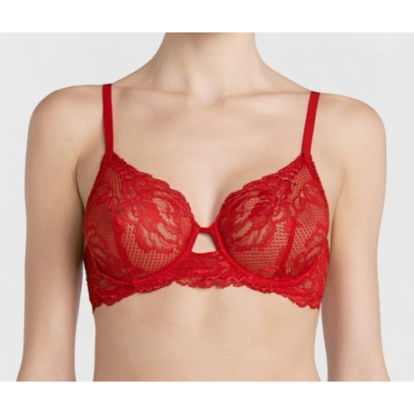 Brigitta La Perla kaarituellinen rintaliivi punainen C80
