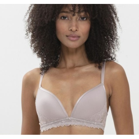 Luxurious soft spacer triangle bra dusty rose 