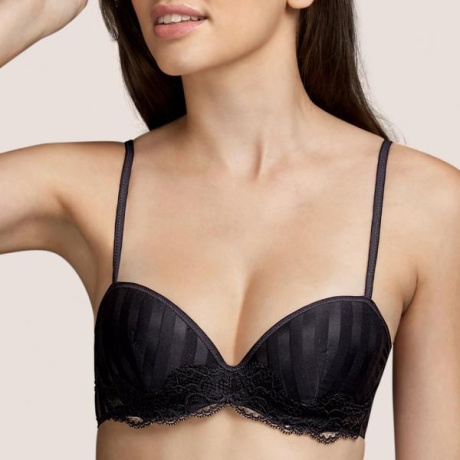 Johnson  push up plunge bra black 