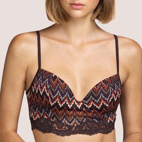 Jackson padded bra deep plunge wenge 