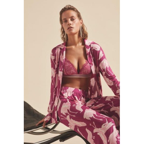 Lounge PJ jacket cosmo pink