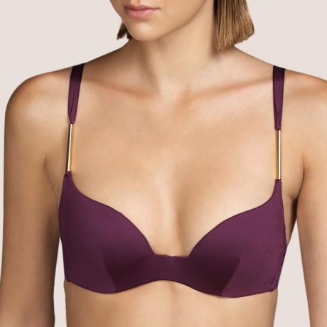 De Gouges Bikini Top Full Cup Padded wine 