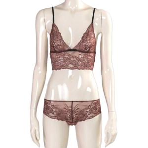 Antique Allure lace gift set brown