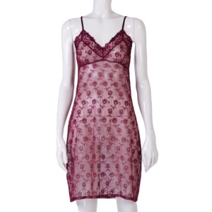 La Belle époque pitsi yöpaita viininpunainen