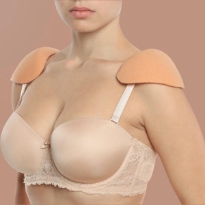 Shoulder bra pads beige