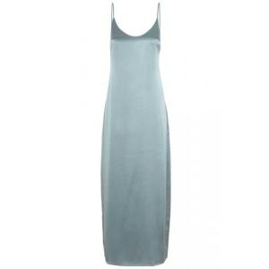 Silk La Perla nightdress long frosty green