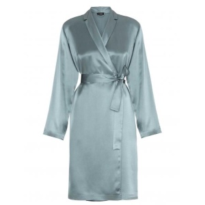 Silk  La Perla robe frosty green