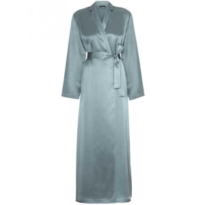 Silk  La Perla robe frosty green