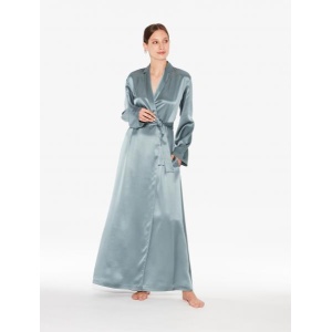 Silk  La Perla robe frosty green