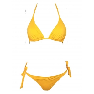 Max Mara Cosmo triangle bikini set yellow