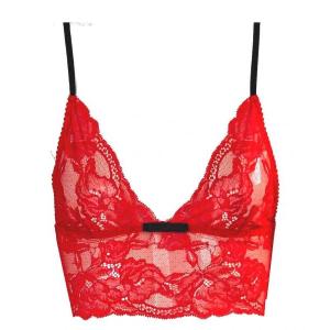 Antique Allure bralette bra red