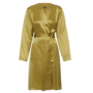 Silk  La Perla robe olive