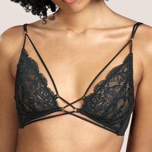 Nadia soft lace bra deep forest 