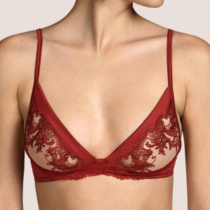 Cooper soft triangle bra red