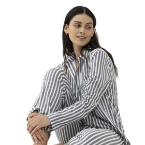 Elva Bio Cotton pyjama shirt  striped