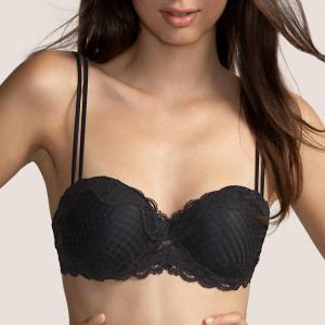 Zaha balconette lace bra black 