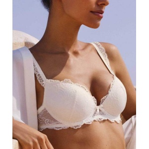 Aubade Dance plunge push up bra white