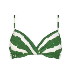 Radiance plunge padded bikini bra green