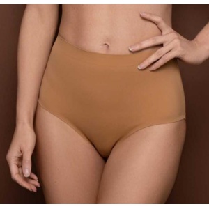 Invisible high waist brief terracotta