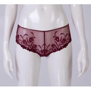 La Belle époque lace brief burgundy