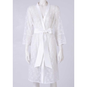 La Belle époque lace dressing gown white
