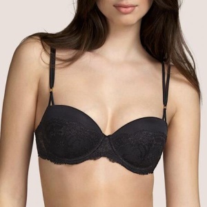 Ginger balconette lace bra black 