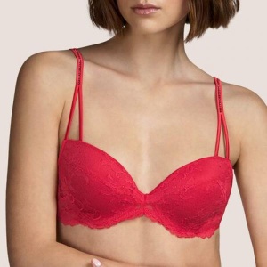 Gaga push up plunge bra red