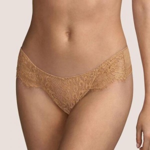 Ella lace string brief gold