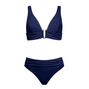 Honesty triangle bikini set navy