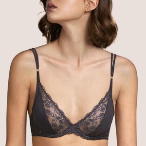 Raven underwired bra gray