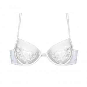 La Belle Epoque plunge push up bra white