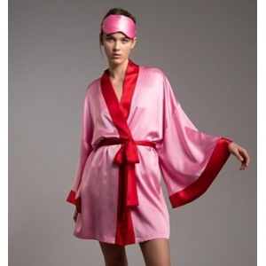 Karmen Pedaru silk robe pink