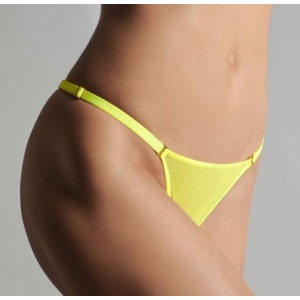 Maison Close Neon signature string strap yellow