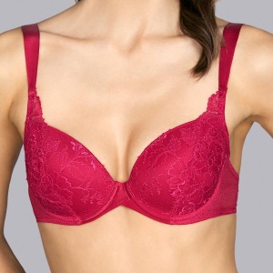 Tiziano push up plunge bra cherry red C70